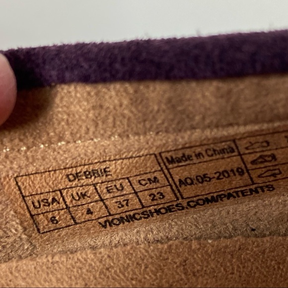 Vionic Chill Debbie Suede Loafers Flats Size 6 Purple Plum - Picture 7 of 9